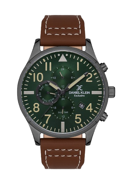 DANIEL KLEIN EXCLUSIVE MEN GREEN - MATT DIAL WITH REAL INDEX WATCH