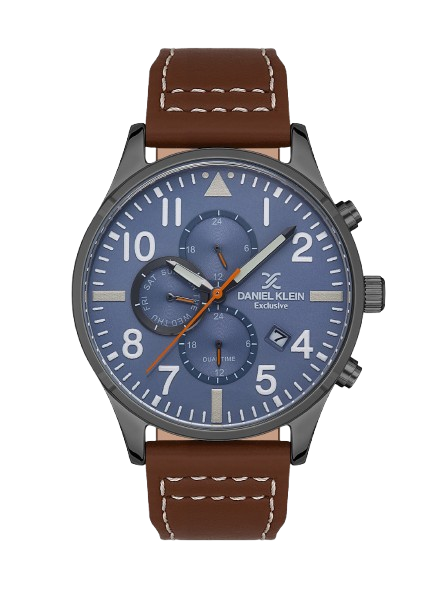 DANIEL KLEIN EXCLUSIVE MEN BLUE - MATT DIAL WITH REAL INDEX WATCH