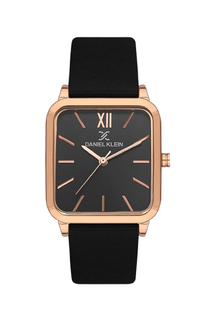 DANIEL KLEIN PREMIUM WOMEN GUN BLACK - SUNRAY DIAL WITH REAL INDEX WATCH