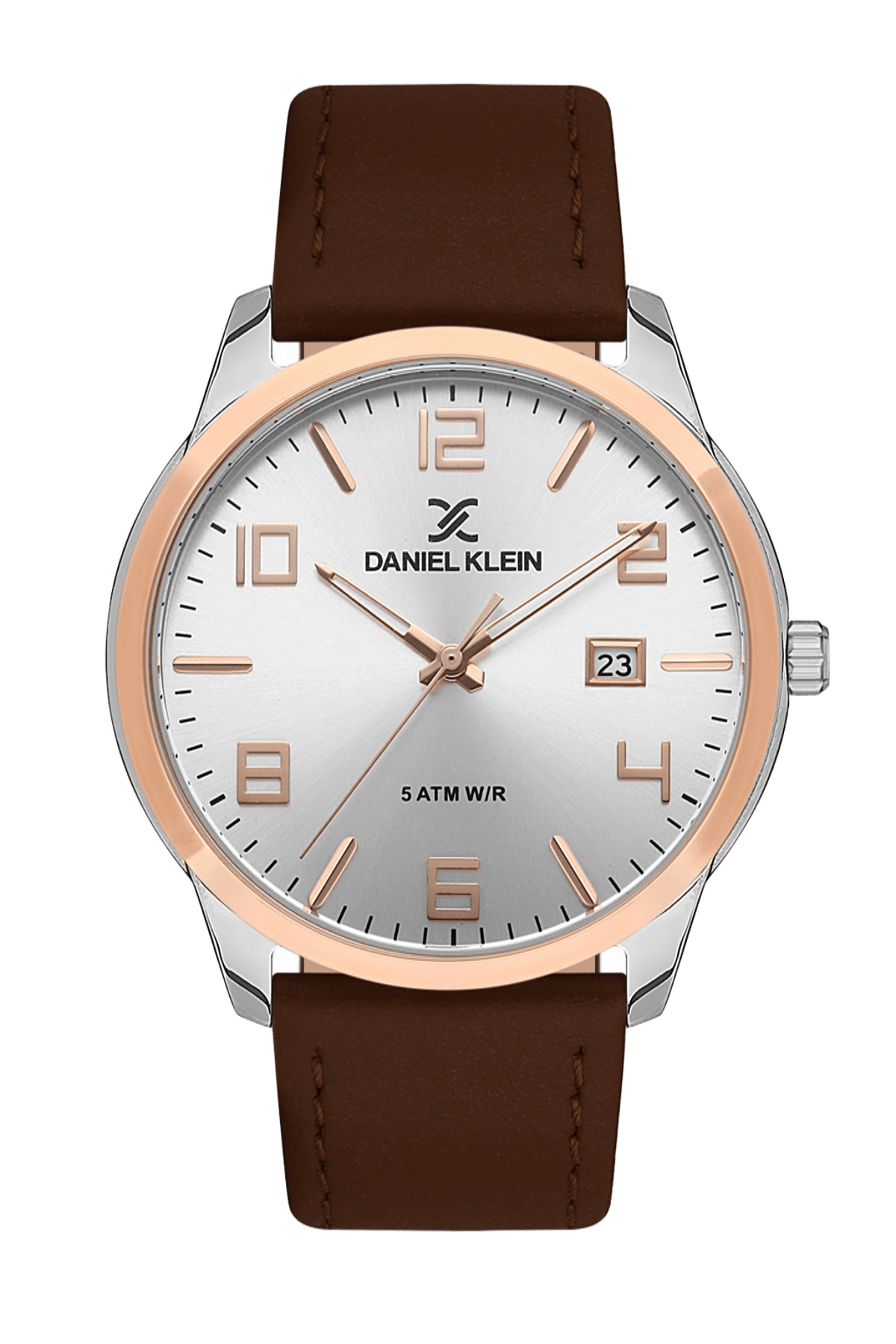 DANIEL KLEIN PREMIUM MEN SILVER - SUNRAY DIAL WITH REAL INDEX WATCH