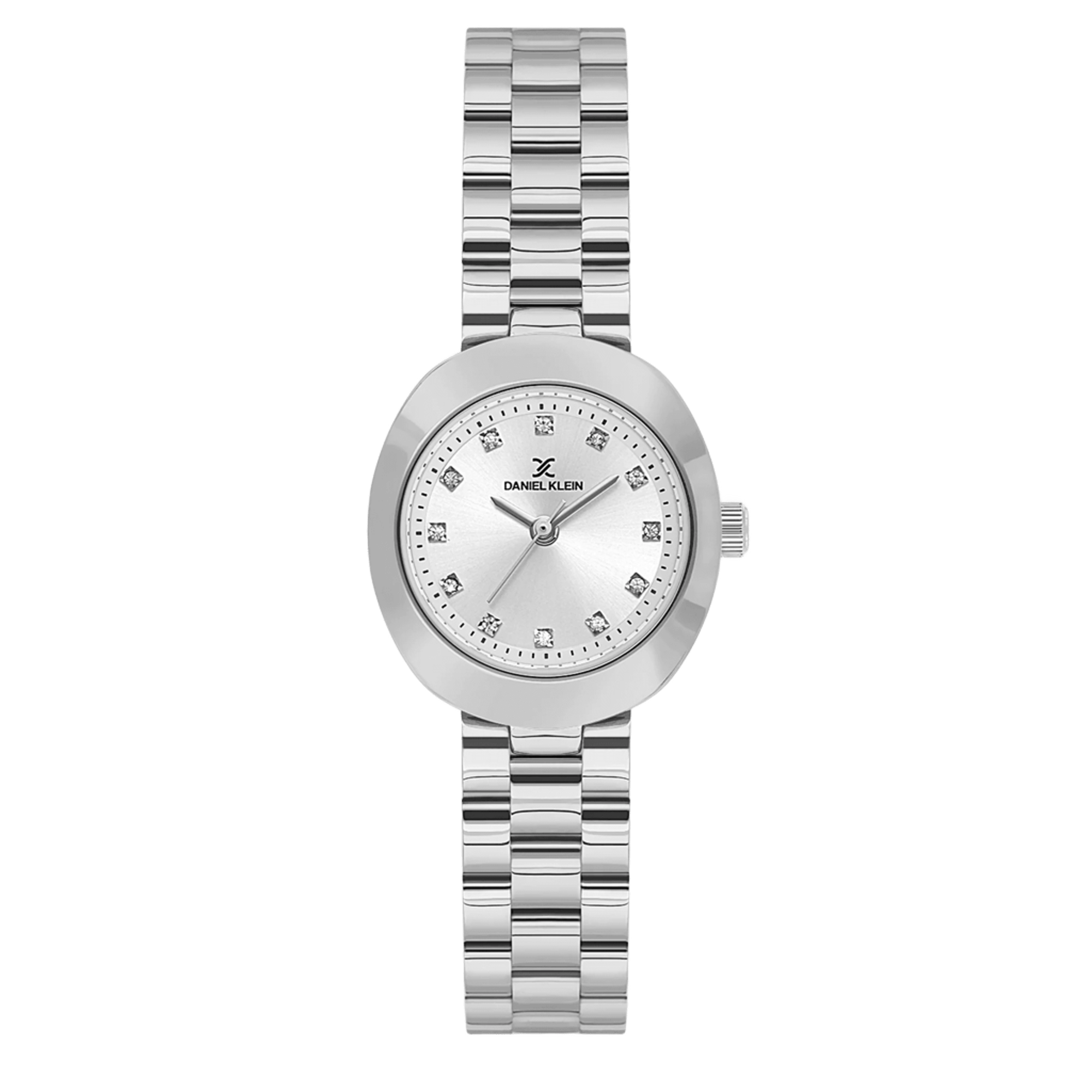 SILVER PREMIUM WOMEN WATCH WITH METALLIC STRAP