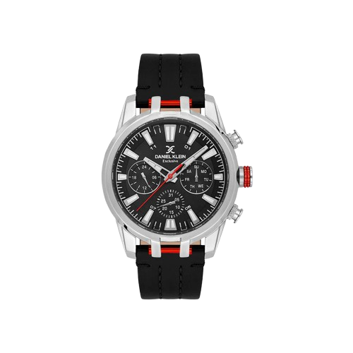 DANIEL KLEIN EXCLUSIVE MEN CHRONOGRAPH WATCH BLUE GENUINE LEATHER STRAP - DK.1.13803-1-MPT Watches | Buy Luxury & Branded Watches Online