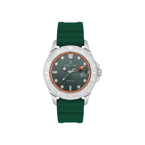DANIEL KLEIN EXCLUSIVE MEN ANALOG WATCH D.GREEN SILICONE STRAP - DK.1.13816-3-MPT Watches | Buy Luxury & Branded Watches Online