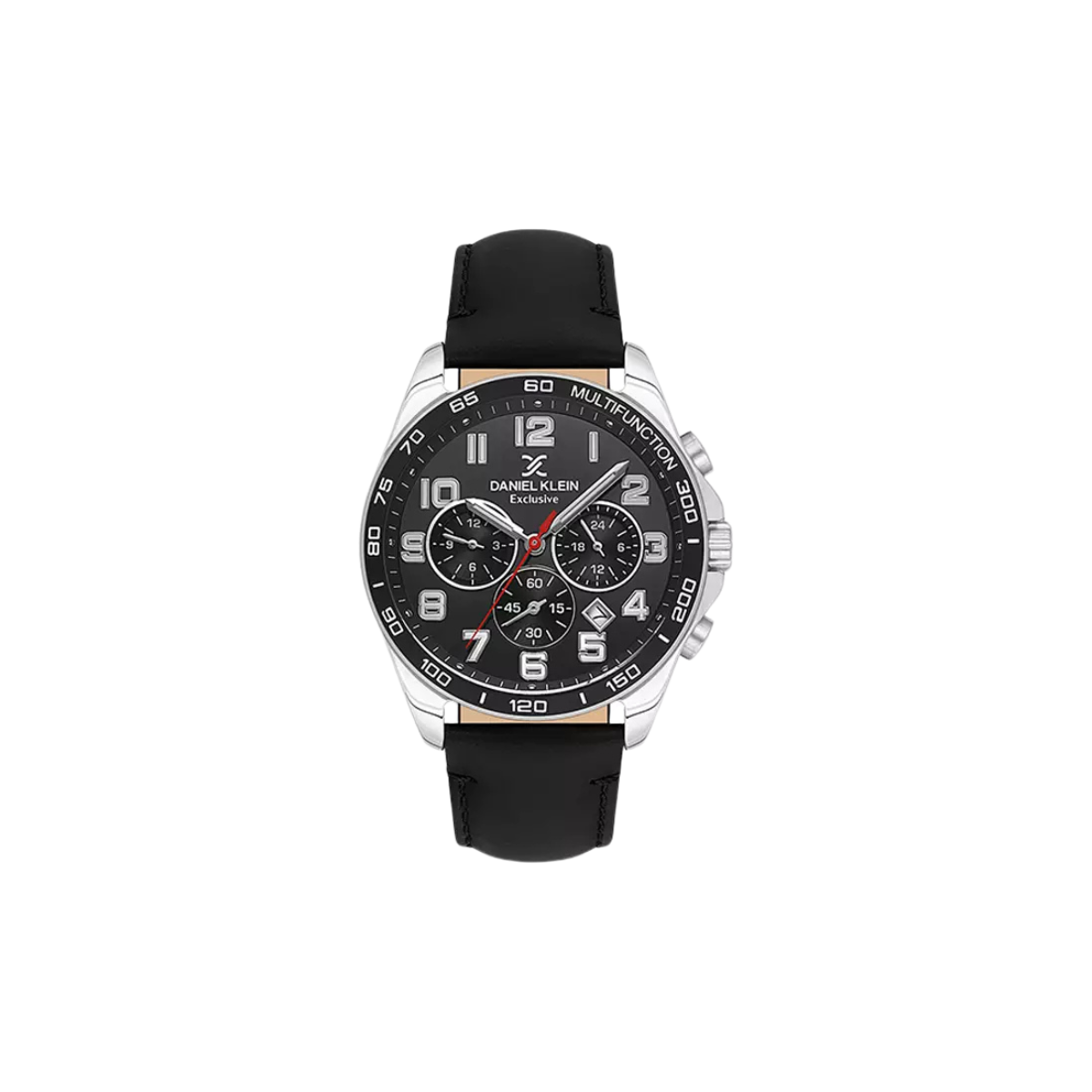 DANIEL KLEIN EXCLUSIVE MEN CHRONOGRAPH WATCH BLACK GENUINE LEATHER STRAP - DK.1.13843-1-MPT Watches | Buy Luxury & Branded Watches Online