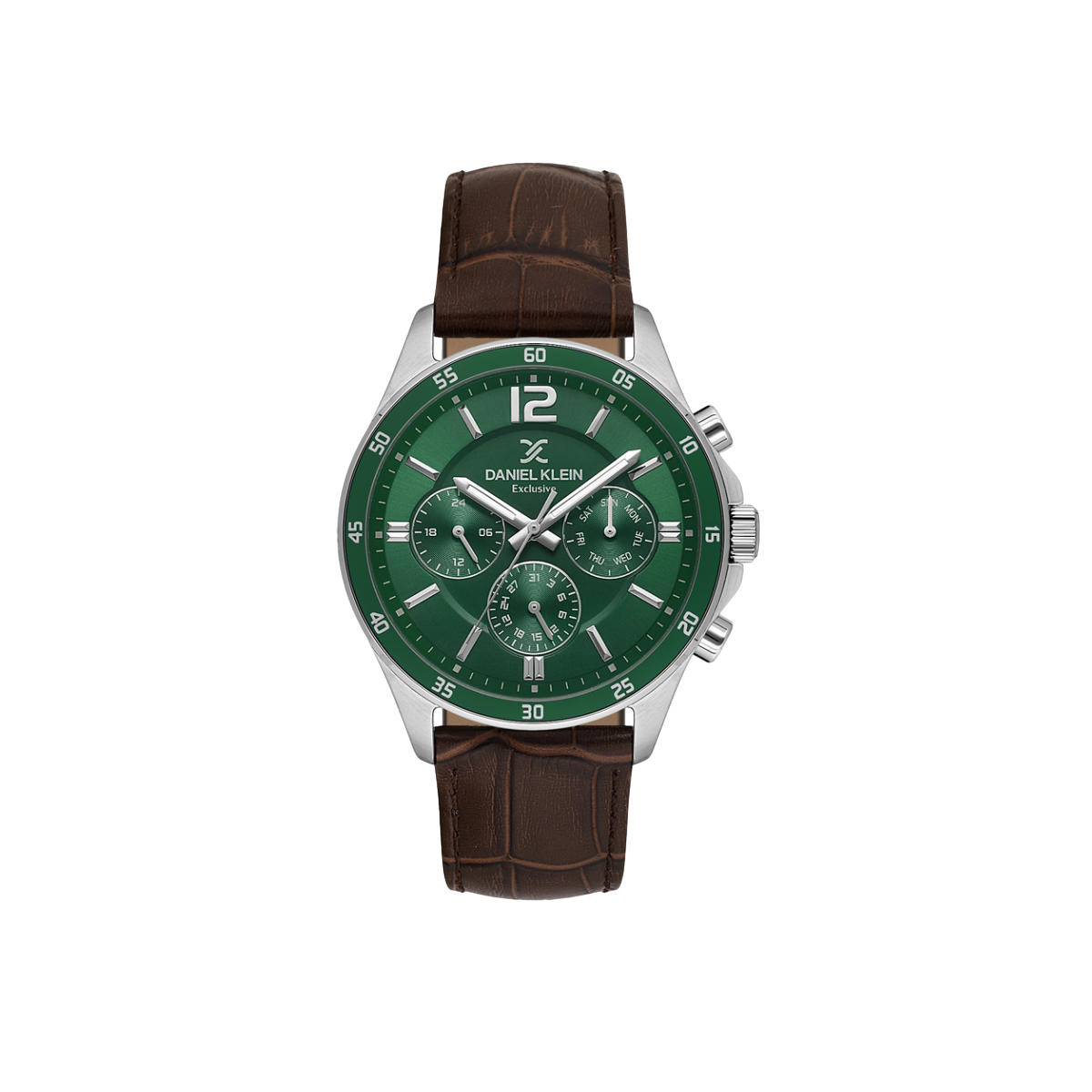 DANIEL KLEIN EXCLUSIVE MEN'S CHRONOGRAPH WATCH BROWN GENUINE LEATHER - DK.1.13973-3-MPT Watches | Buy Luxury & Branded Watches Online