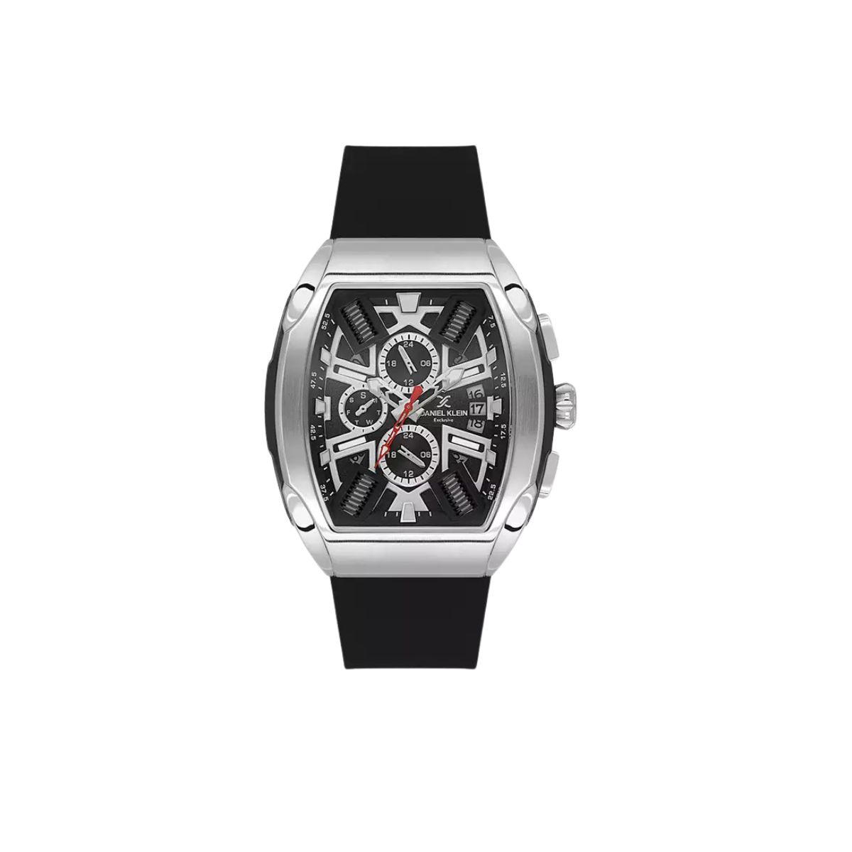 DANIEL KLEIN EXCLUSIVE MEN'S CHRONOGRAPH WATCH BLACK SILICONE - DK.1.14028-1-MPT Watches | Buy Luxury & Branded Watches Online