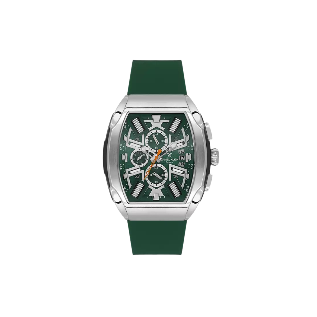 DANIEL KLEIN EXCLUSIVE MEN'S CHRONOGRAPH WATCH GREEN SILICONE - DK.1.14028-3-MPT Watches | Buy Luxury & Branded Watches Online 