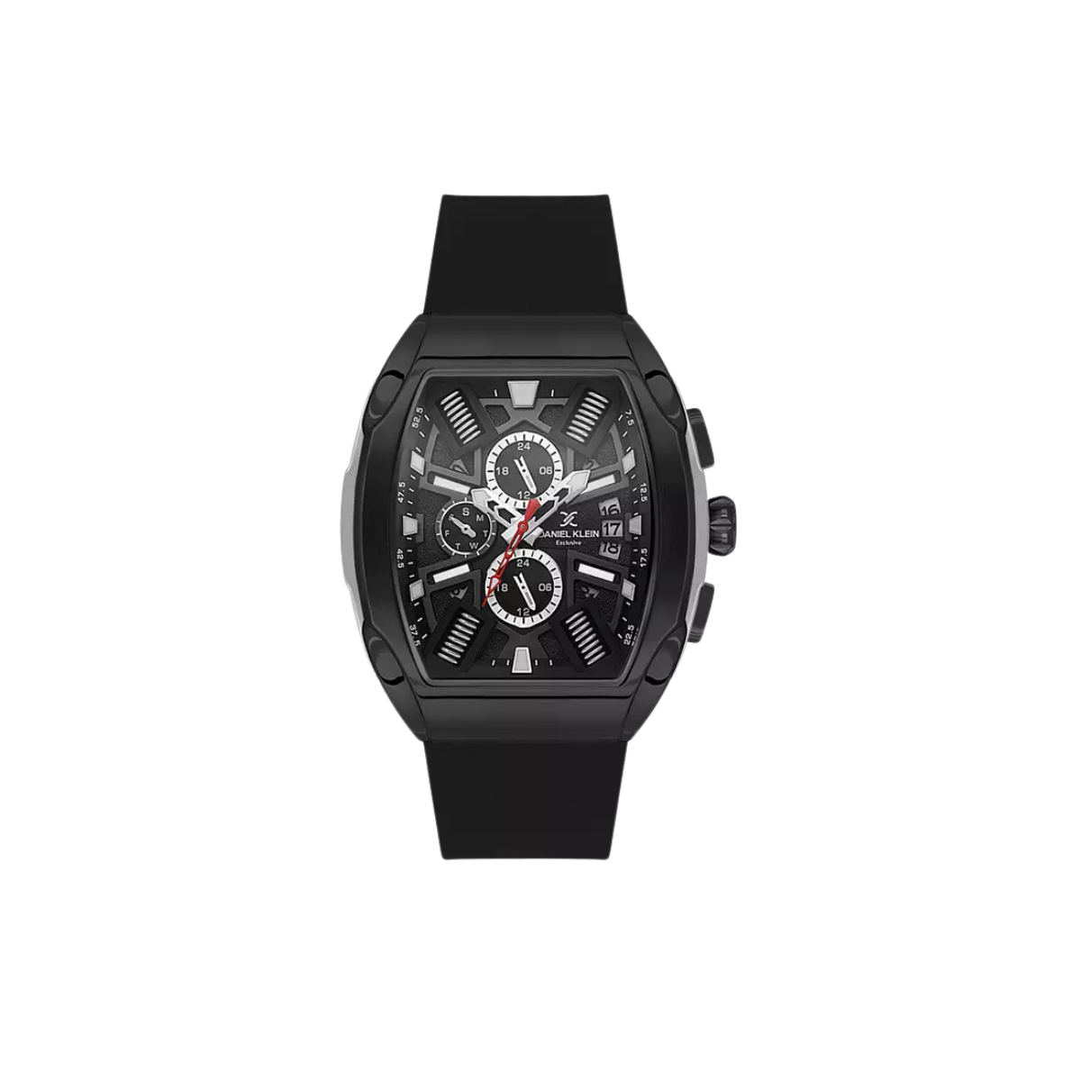 DANIEL KLEIN EXCLUSIVE MEN'S CHRONOGRAPH WATCH BLACK SILICONE - DK.1.14028-6-MPT Watches | Buy Luxury & Branded Watches Online 