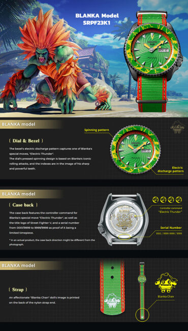 SEIKO 5 SRPF23K1 SPORTS STREET FIGHTER V LIMITED EDITION