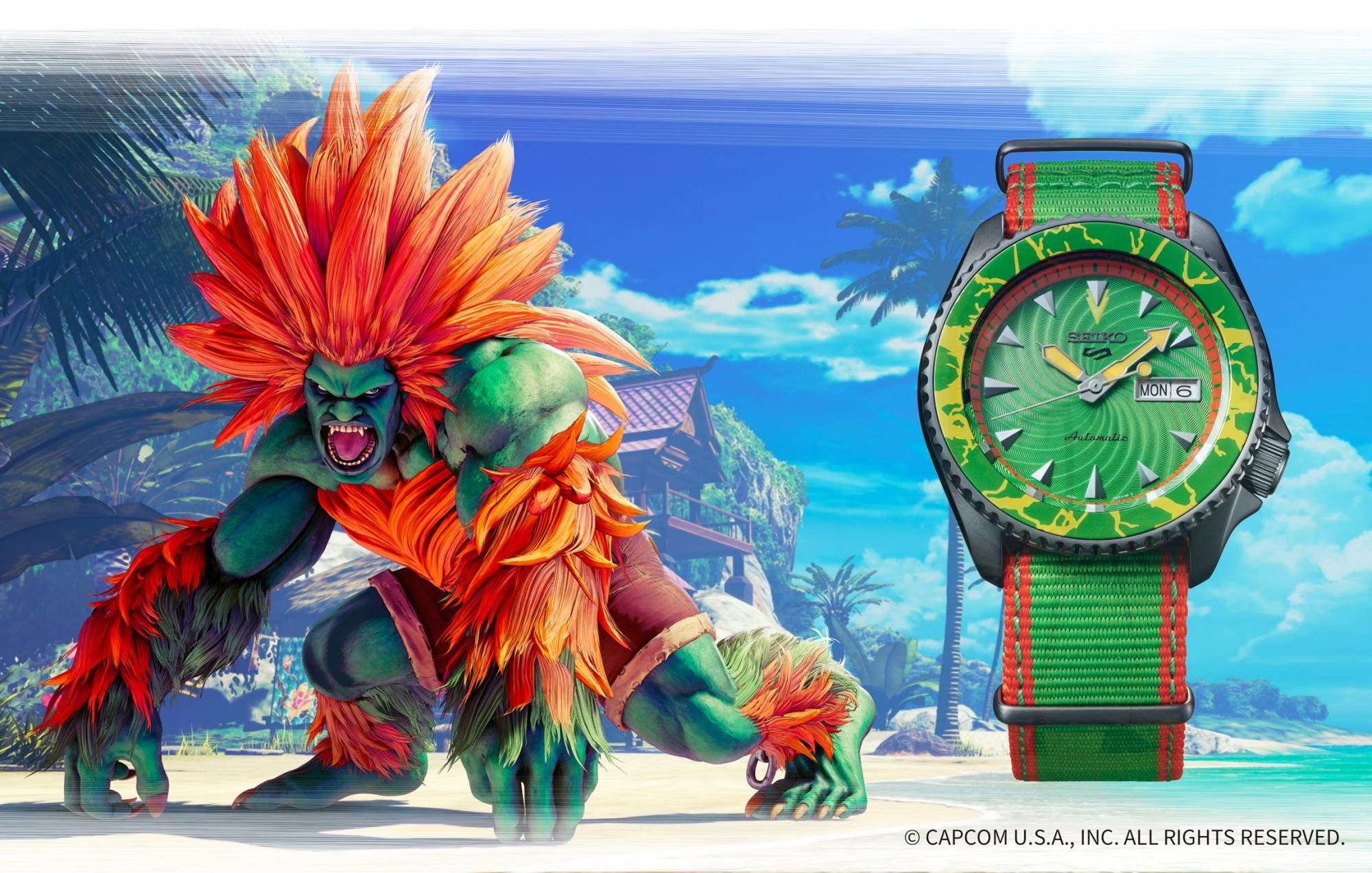 SEIKO 5 SRPF23K1 SPORTS STREET FIGHTER V LIMITED EDITION