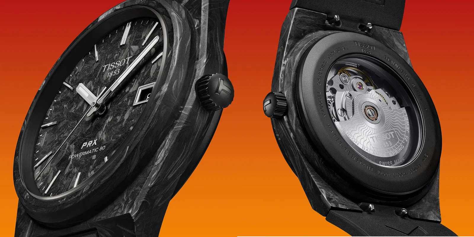 The Tissot PRX in Lightweight Forged Carbon T137.907.97.201.00-MPT Watches | Buy Luxury & Branded Watches Online 