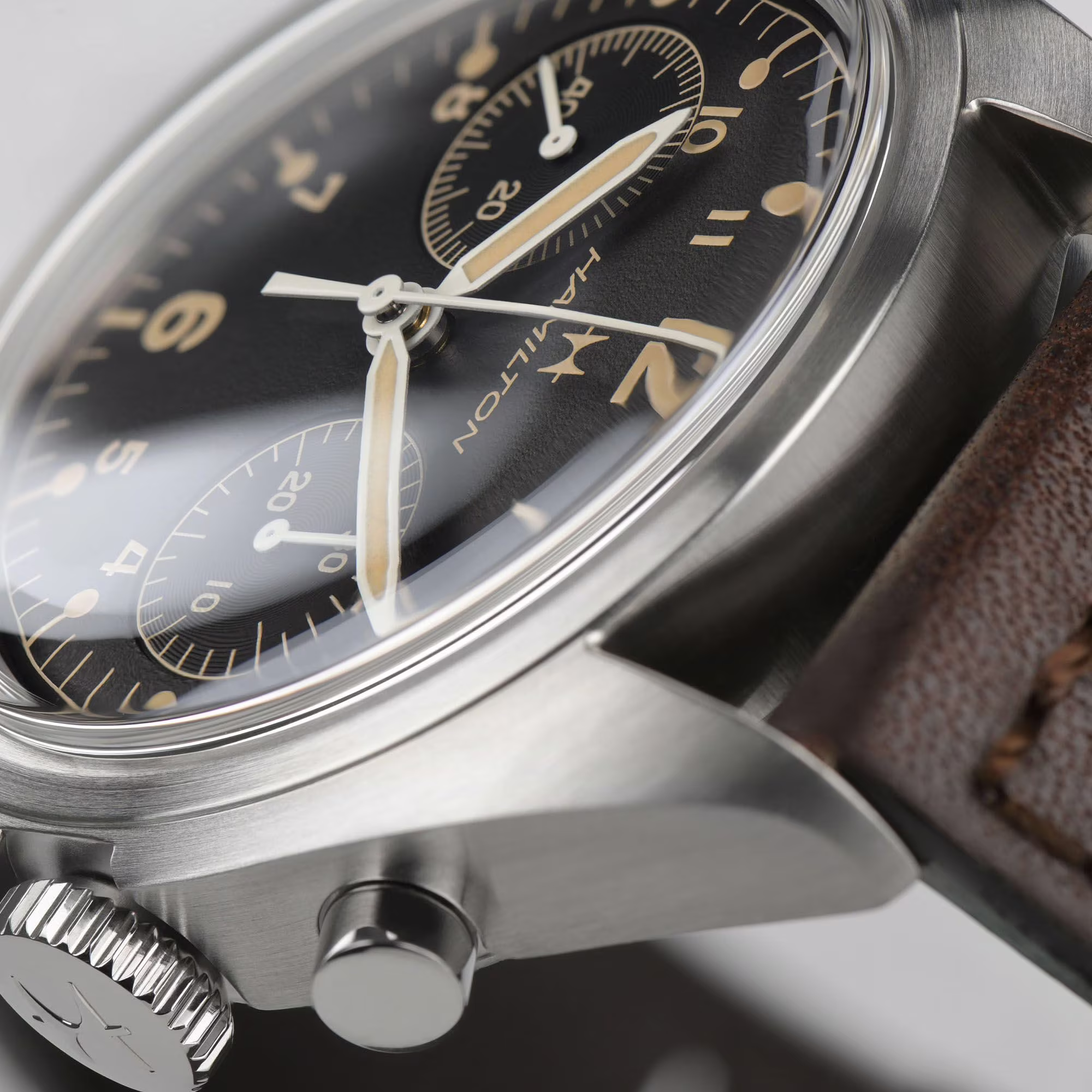 HAMILTON KHAKI AVIATION PILOT PIONEER MECHANICAL CHRONO