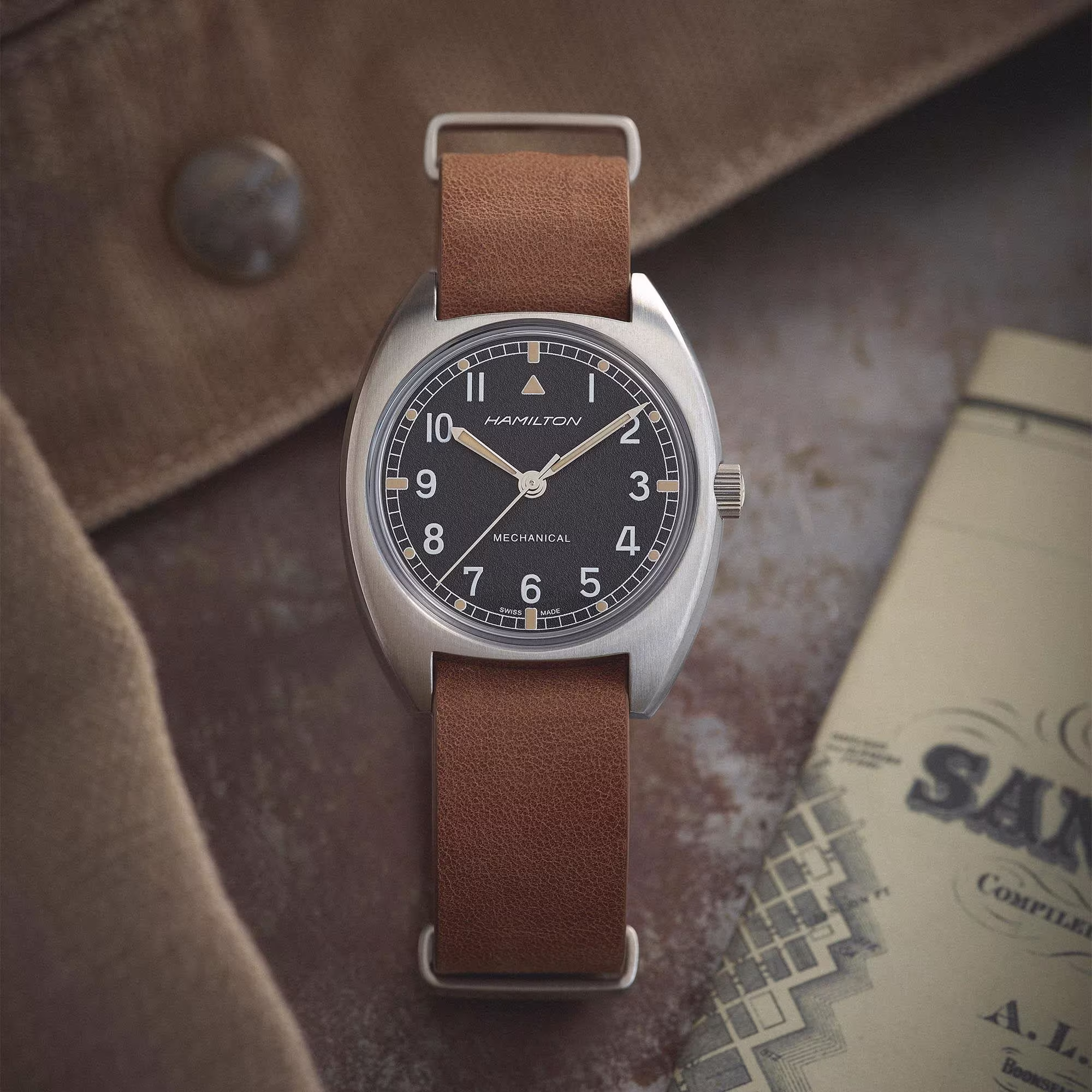 HAMILTON KHAKI AVIATION PILOT PIONEER MECHANICAL