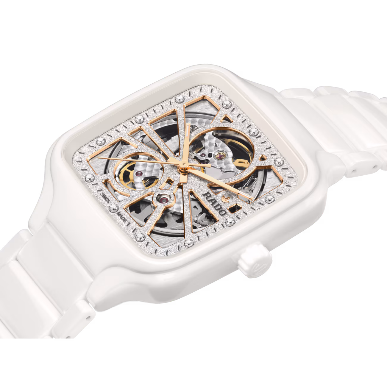 RADO TRUE SQUARE AUTOMATIC OPEN HEART SPARKLING