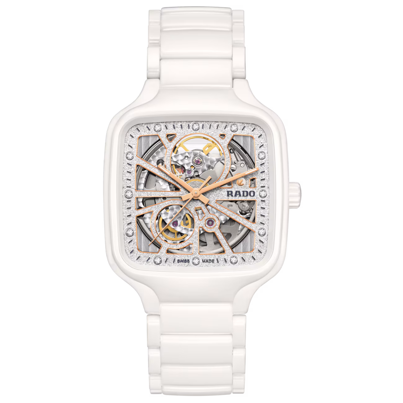 RADO TRUE SQUARE AUTOMATIC OPEN HEART SPARKLING