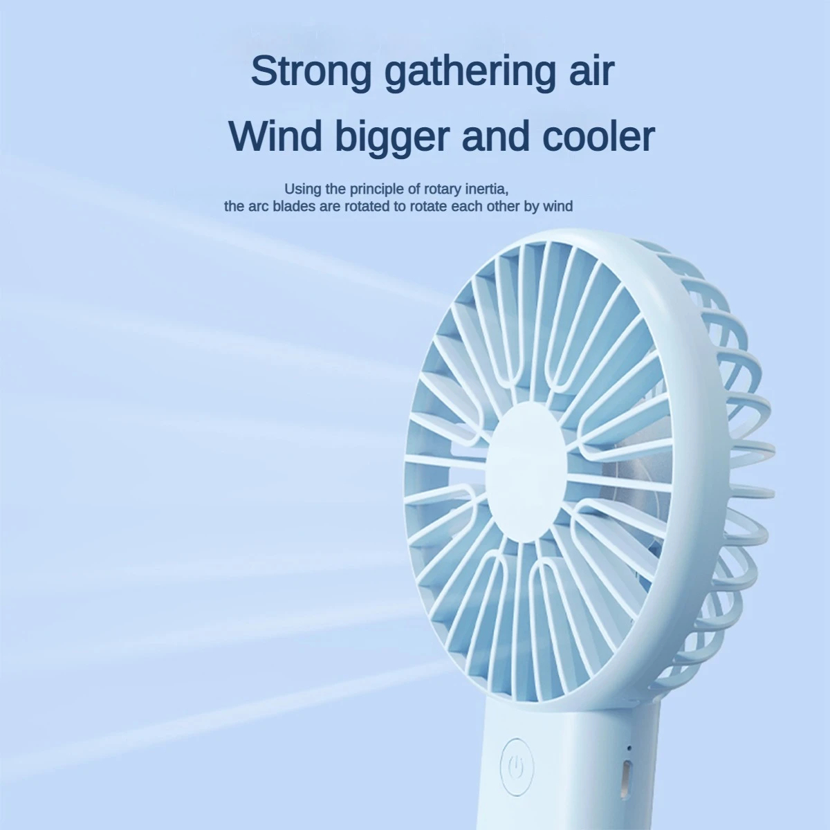 Rechargeable Mini Handheld Fan Classic Quiet USB Desk Fan Long Battery Life, Portable for Outdoor Use 8.1×3.7×2.6in