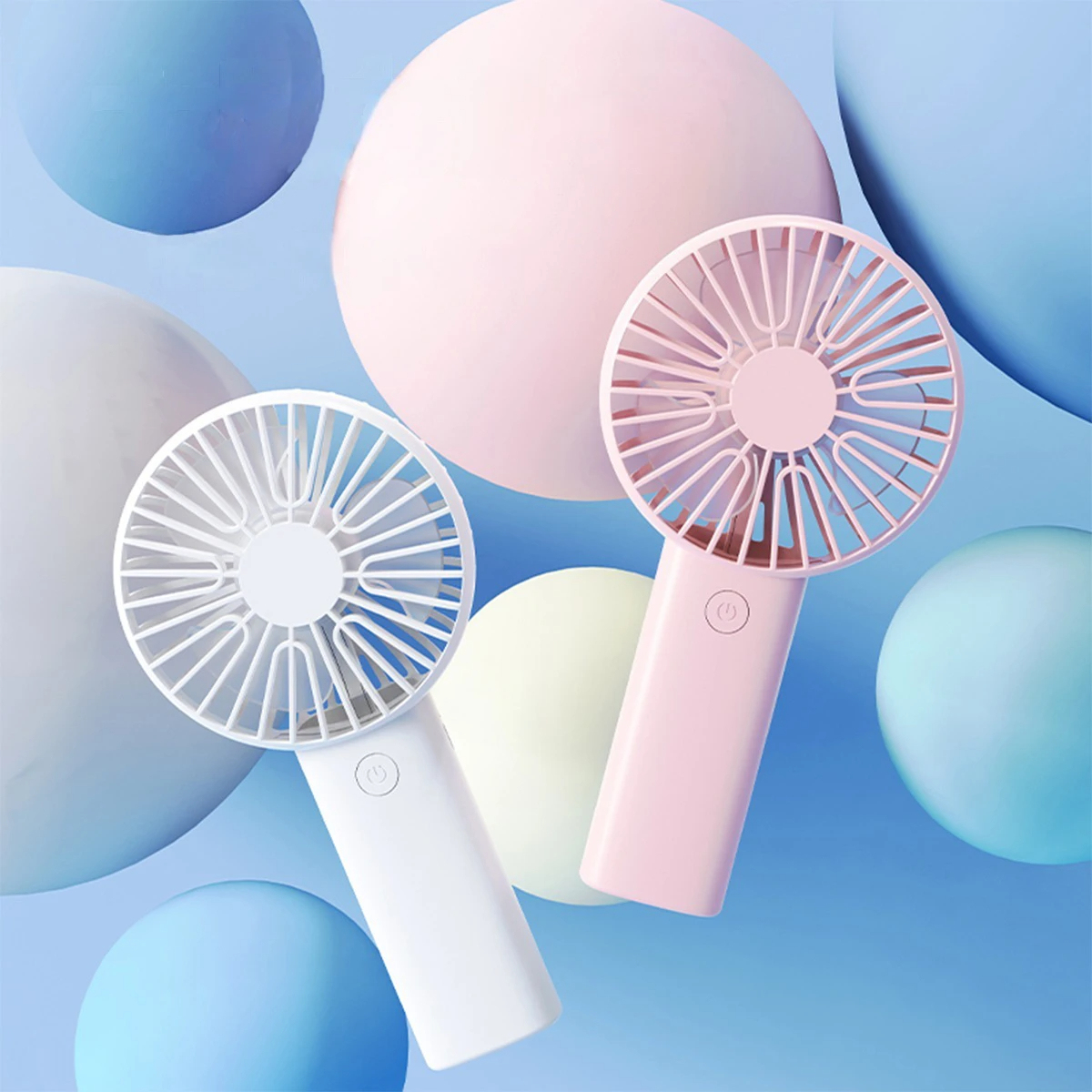 Rechargeable Mini Handheld Fan Classic Quiet USB Desk Fan Long Battery Life, Portable for Outdoor Use 8.1×3.7×2.6in