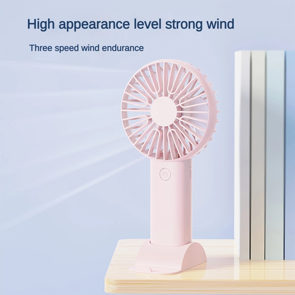 Rechargeable Mini Handheld Fan Classic Quiet USB Desk Fan Long Battery Life, Portable for Outdoor Use 8.1×3.7×2.6in