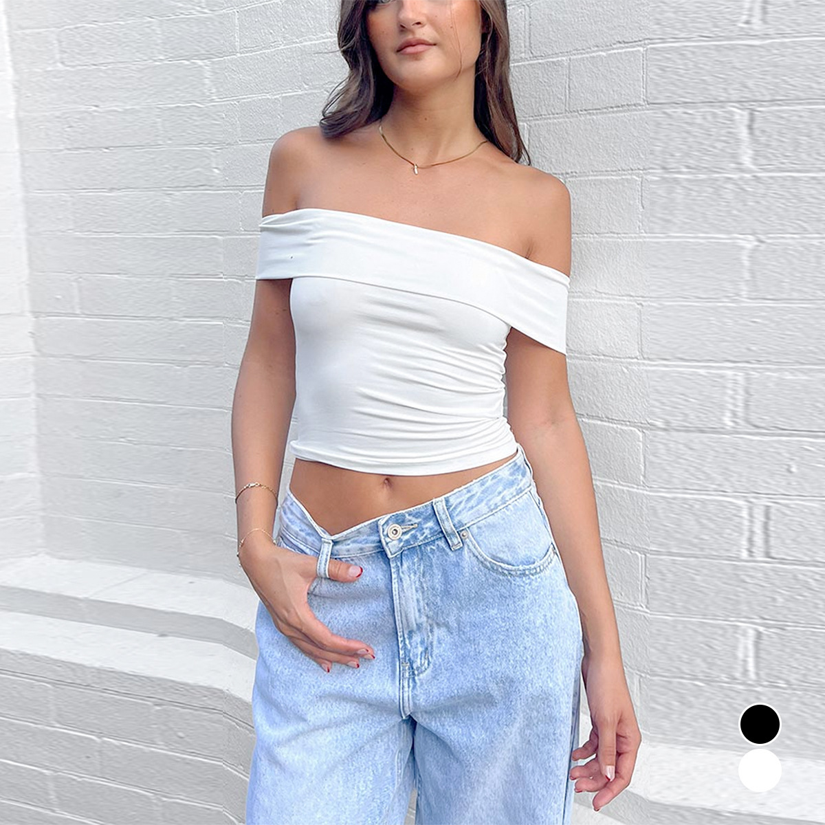 2025 Summer Off Shoulder T-Shirt Sizes XS-L Short Sleeve Raglan Crop Top