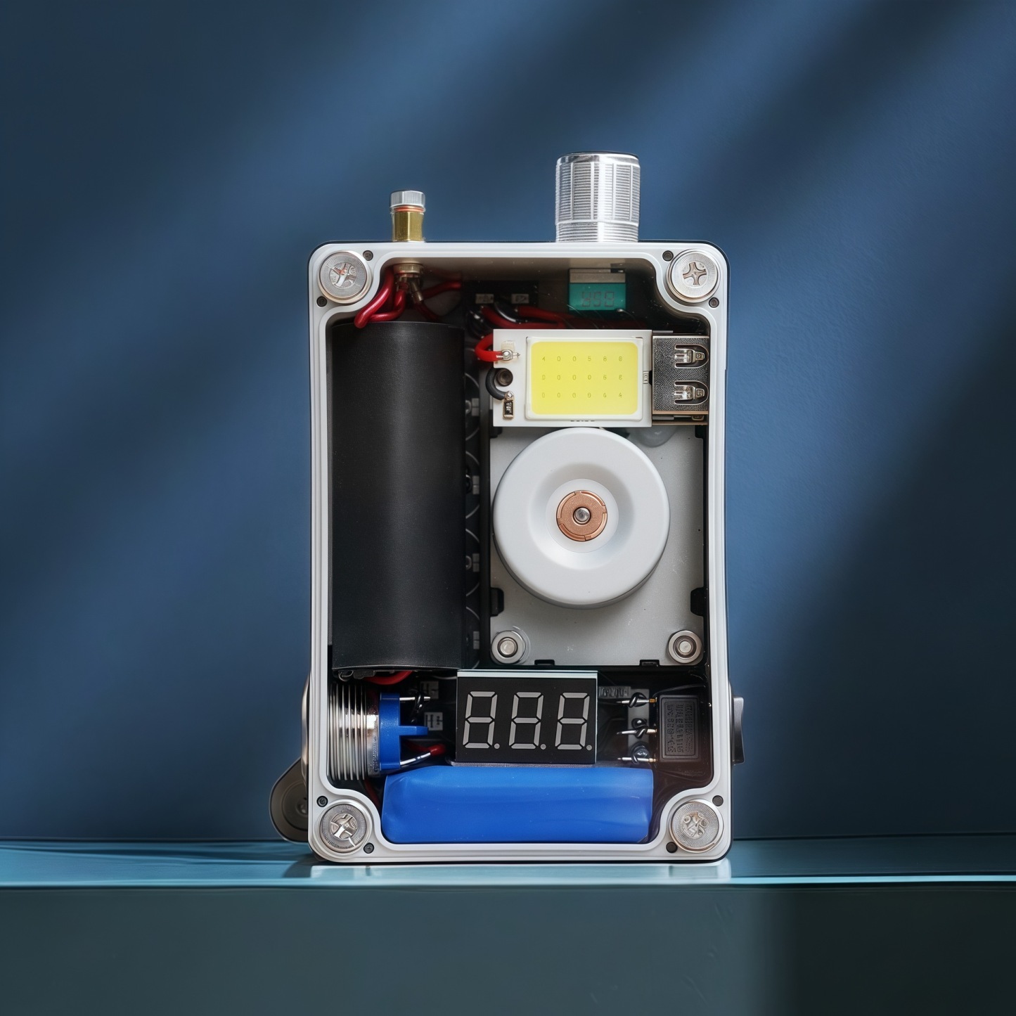 Hand Crank Generator 8.4V Emergency Power Bank with USB Output, LED Light, Ignition, Battery-Free Outdoor Charger