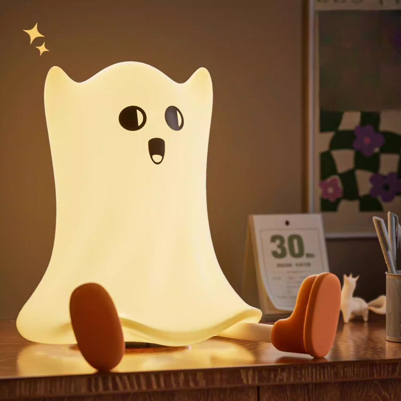 Pumpkin Pat Light Halloween Gift Creative Phone Holder Bedroom Atmosphere Sleep Night Light Cute Desktop Decoration - Get Photo Blanket