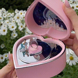 Lovely Musical Ring Box for Valentine's Day 125*120*85mm