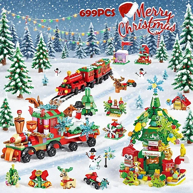 Advent Calendar Countdown Brick Figures 2025 Building Sets Countdown 24 Brick Figure Surprises for Kids