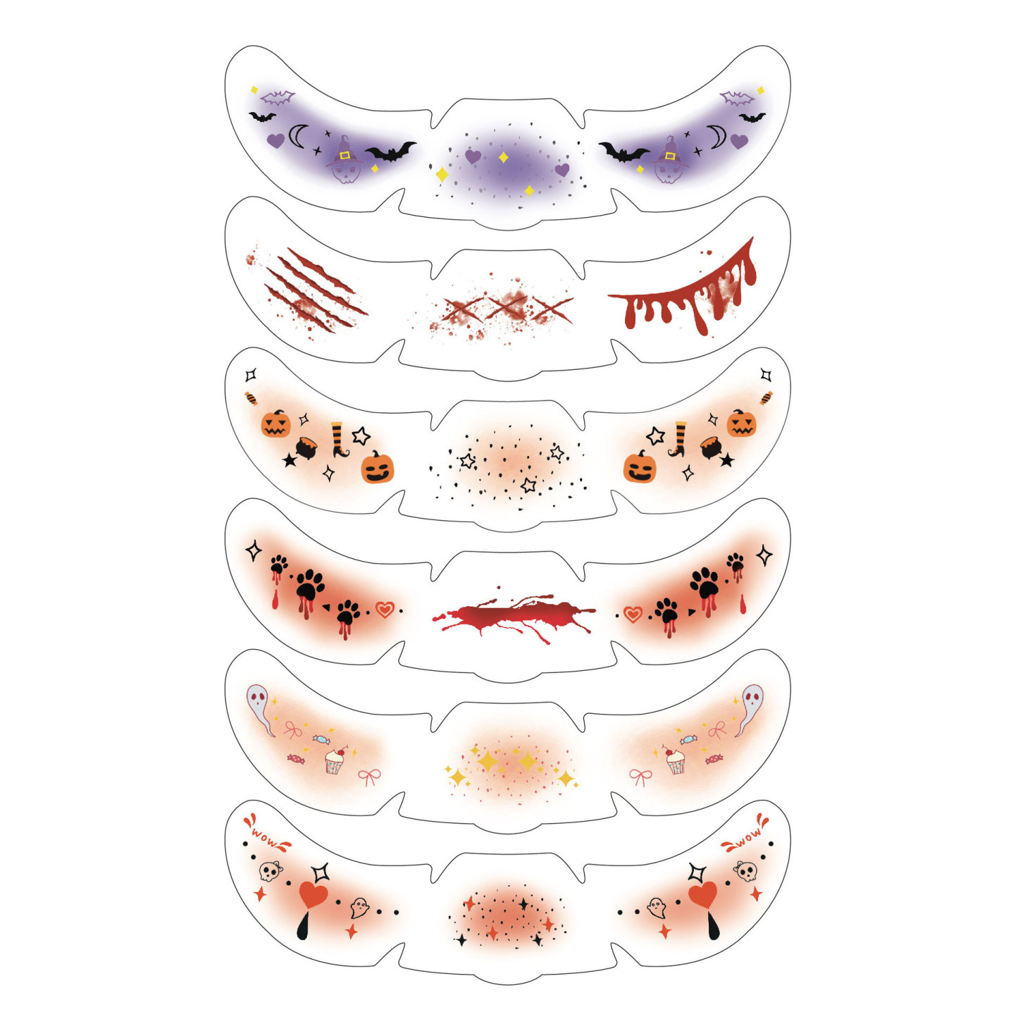 6 Sheets Sparkle Freckles Stickers, Rainbow Heart Star Pattern Waterproof Temporary Tattoo Decals for Party Holiday Daily Makeup Decoration