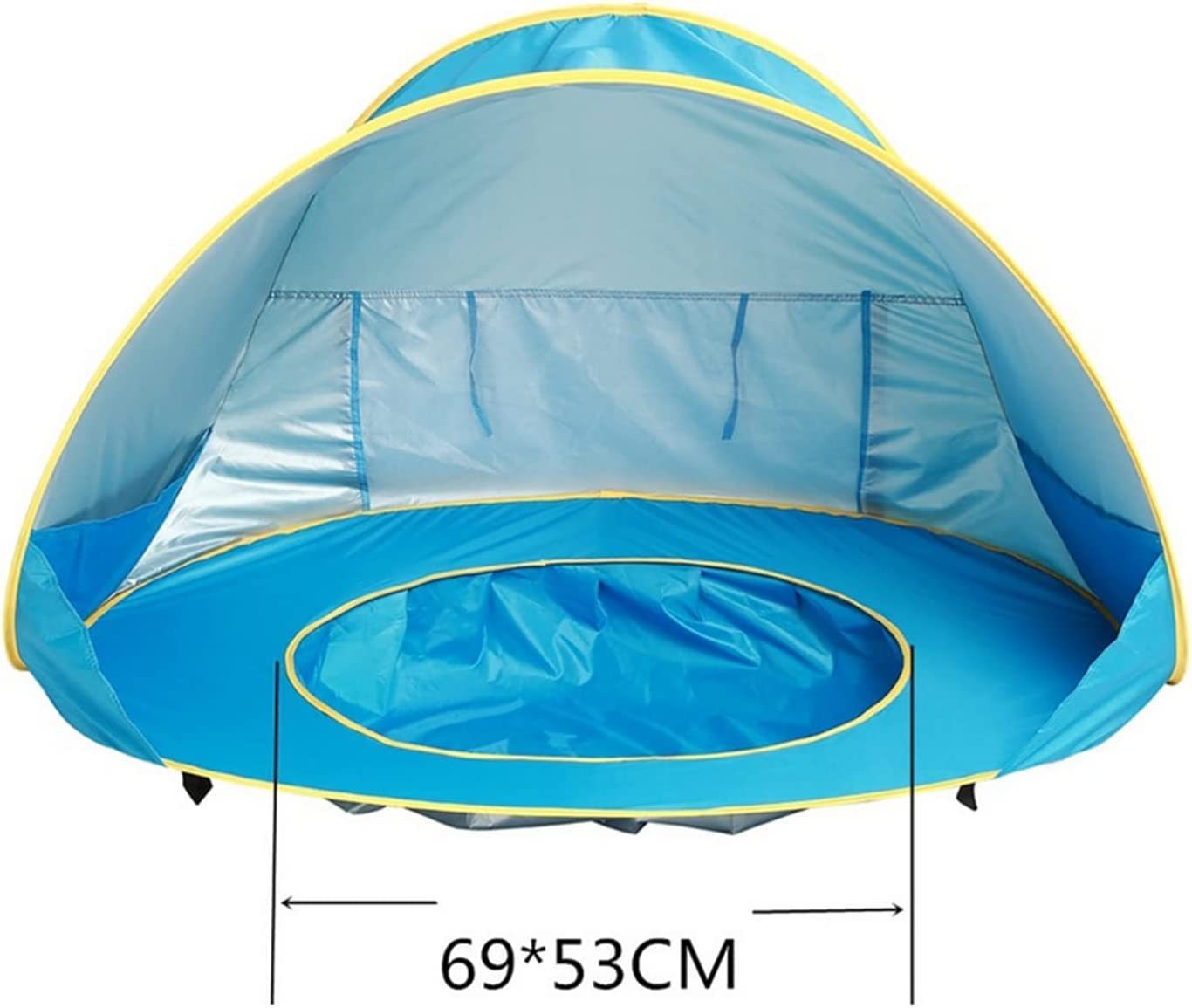 Baby Beach Tent with Mini Pool Pop-Up UV Sun Shelter UPF 50+, Removable Canopy & Carry Bag