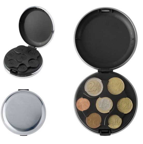 US EU JP Coin Organizer | Compact Coin Storage & Multi-Style Money Sorter, Portable Holder for Loose Change in Dollar, Euro & Yen