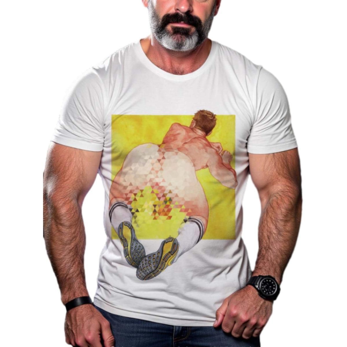Gay Pride "Peach" Naughty Shirt Size S to 4XL Cartoon Style Tee Got to Peek What`s Unreveal