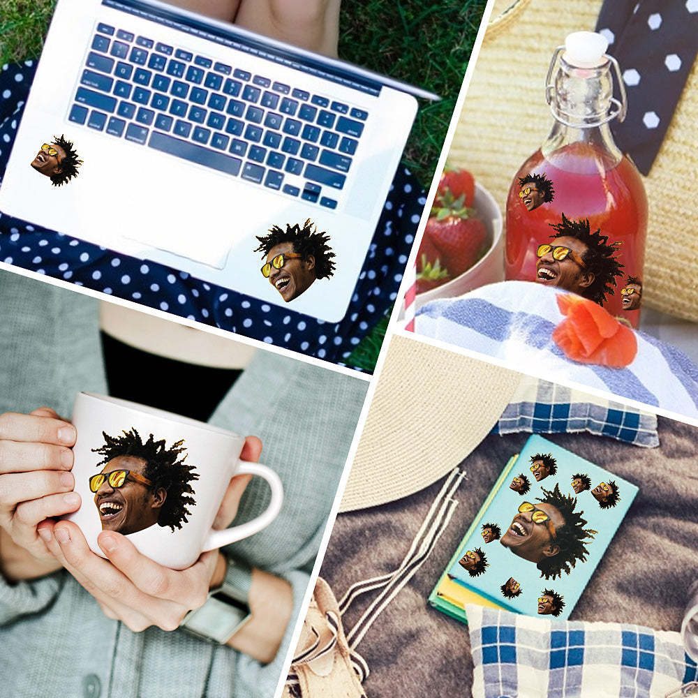Custom Face Sticker Sheet - Trendy boy
