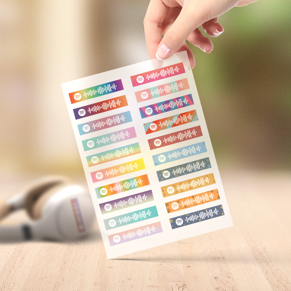 Custom Music Code Spotify Stickers Labels