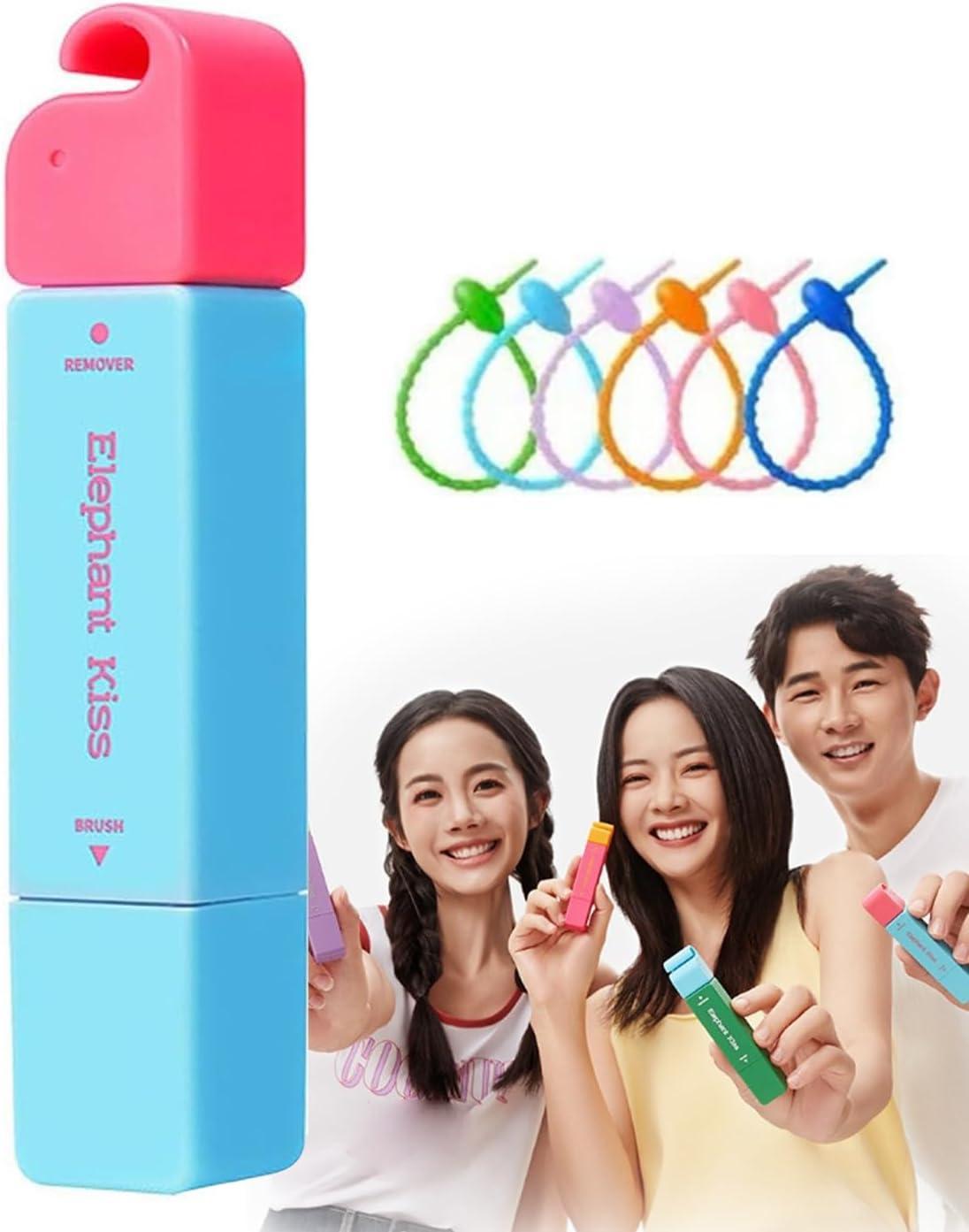 Stain Remover Pen, 2-in-1 Active Eraser & Brush for Clothes, Instant Stain Remover Keychain for On-the-Go Cleaning, Tackles Stubborn Stains & Safe on Fabrics