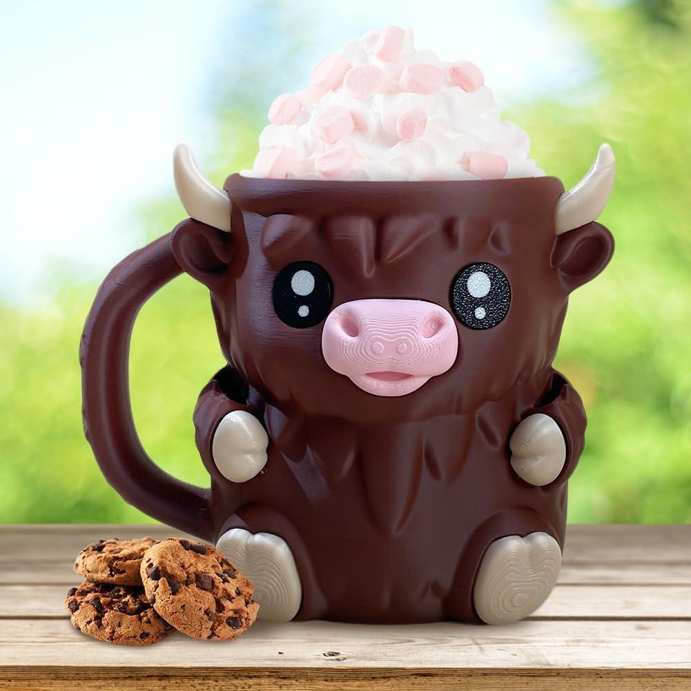 Christmas Gifts Cute Cow Style Ice Cream Pint Holder with Handle and Spoon – Reusable Antifreeze Cooler Sleeve for Ice Cream, Drinks, and Desserts – Funny Cow Gifts for Ice Cream Lovers