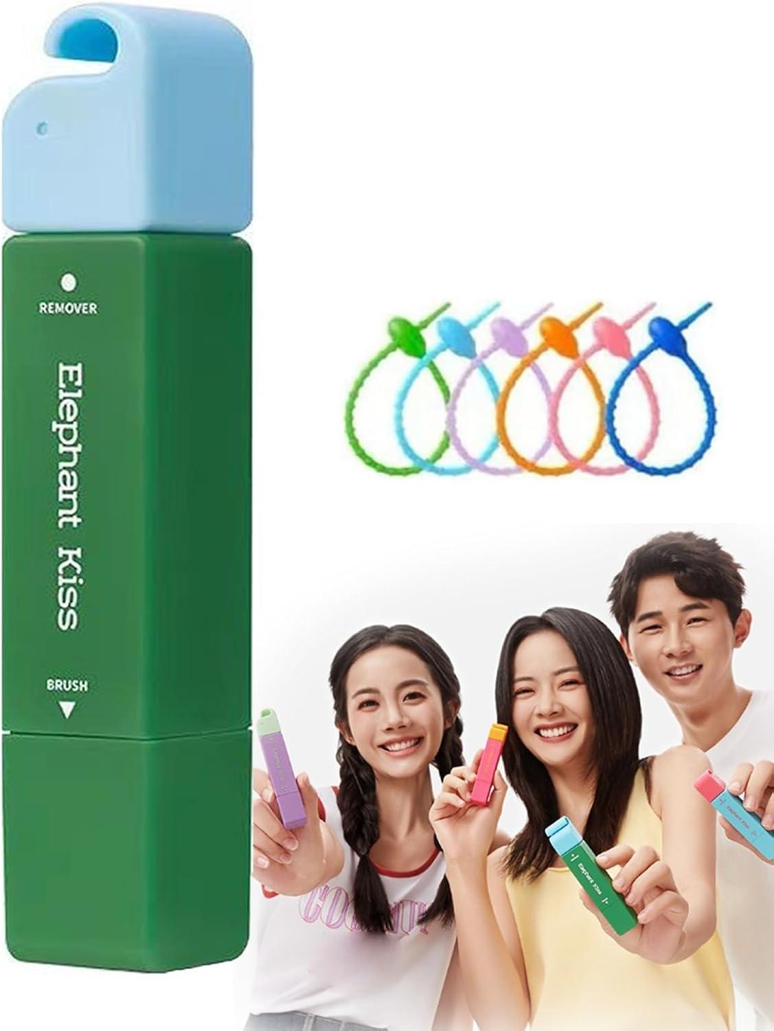 Stain Remover Pen, 2-in-1 Active Eraser & Brush for Clothes, Instant Stain Remover Keychain for On-the-Go Cleaning, Tackles Stubborn Stains & Safe on Fabrics