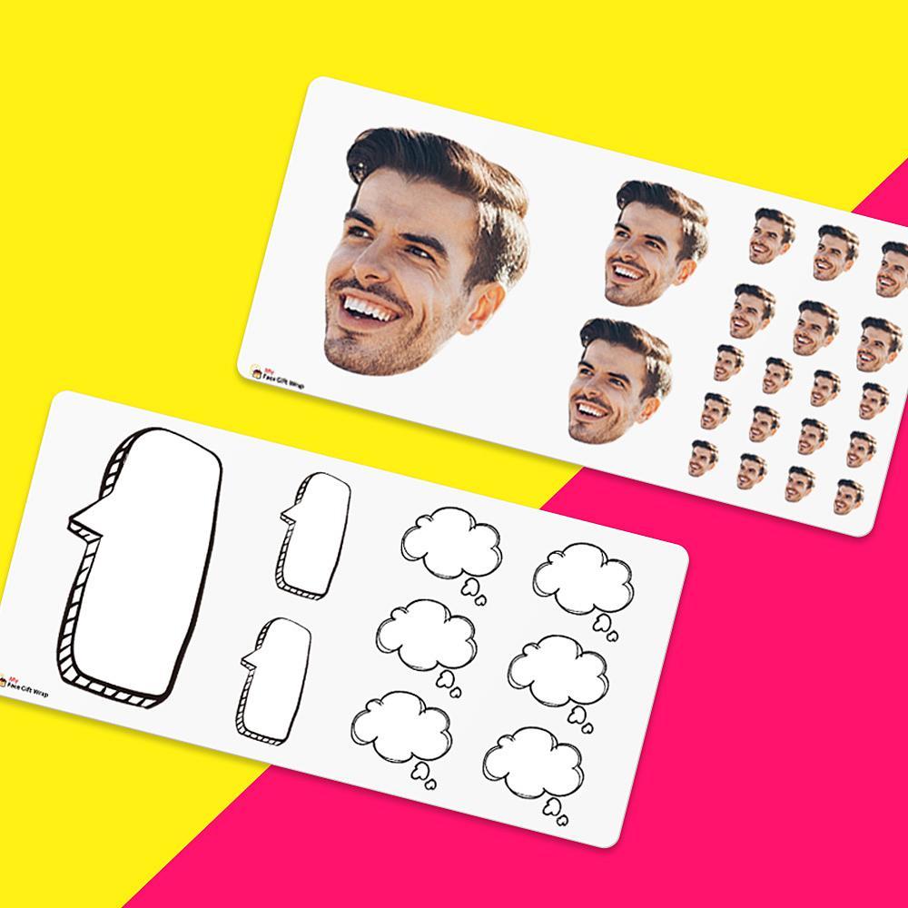 Birthday Gifts for Her Custom Face Stickers Sheet