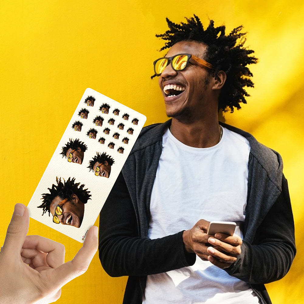Custom Face Sticker Sheet -  Trendy boy