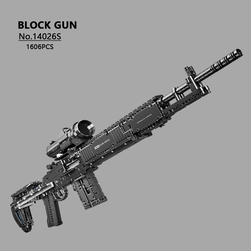 Building Block Gun for Adults, 1: 1 AKM-47 Model Gun That Shoot Rubber Band Educational Toys DIY Assembling Building Toys Set for Boys Age 14+, Collectible Gift for Military Weapon Toy Lovers,1166Pcs