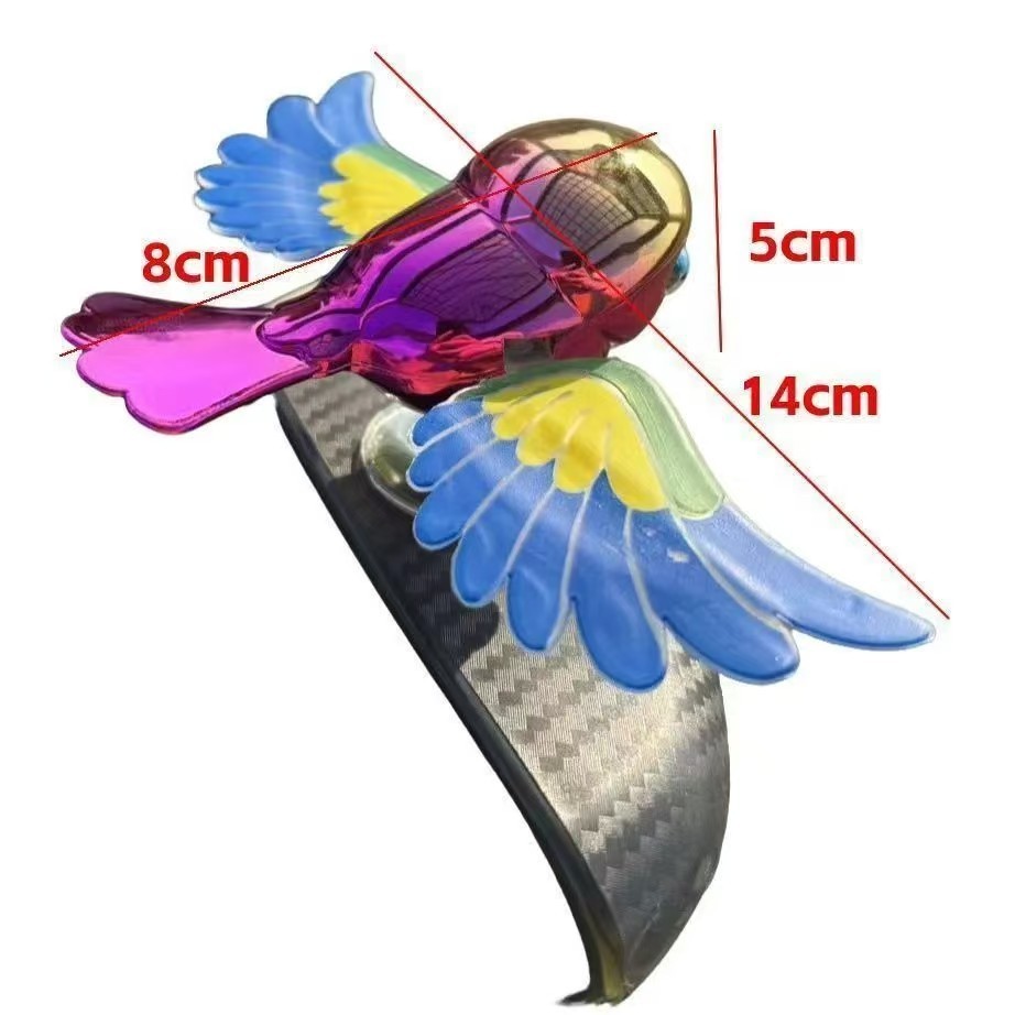 Flying Bird Car Mirror Ornament, Motorcycle Companion Bird with Flapping Wings, Cute Dashboard Pet, Christmas Gift for Drivers