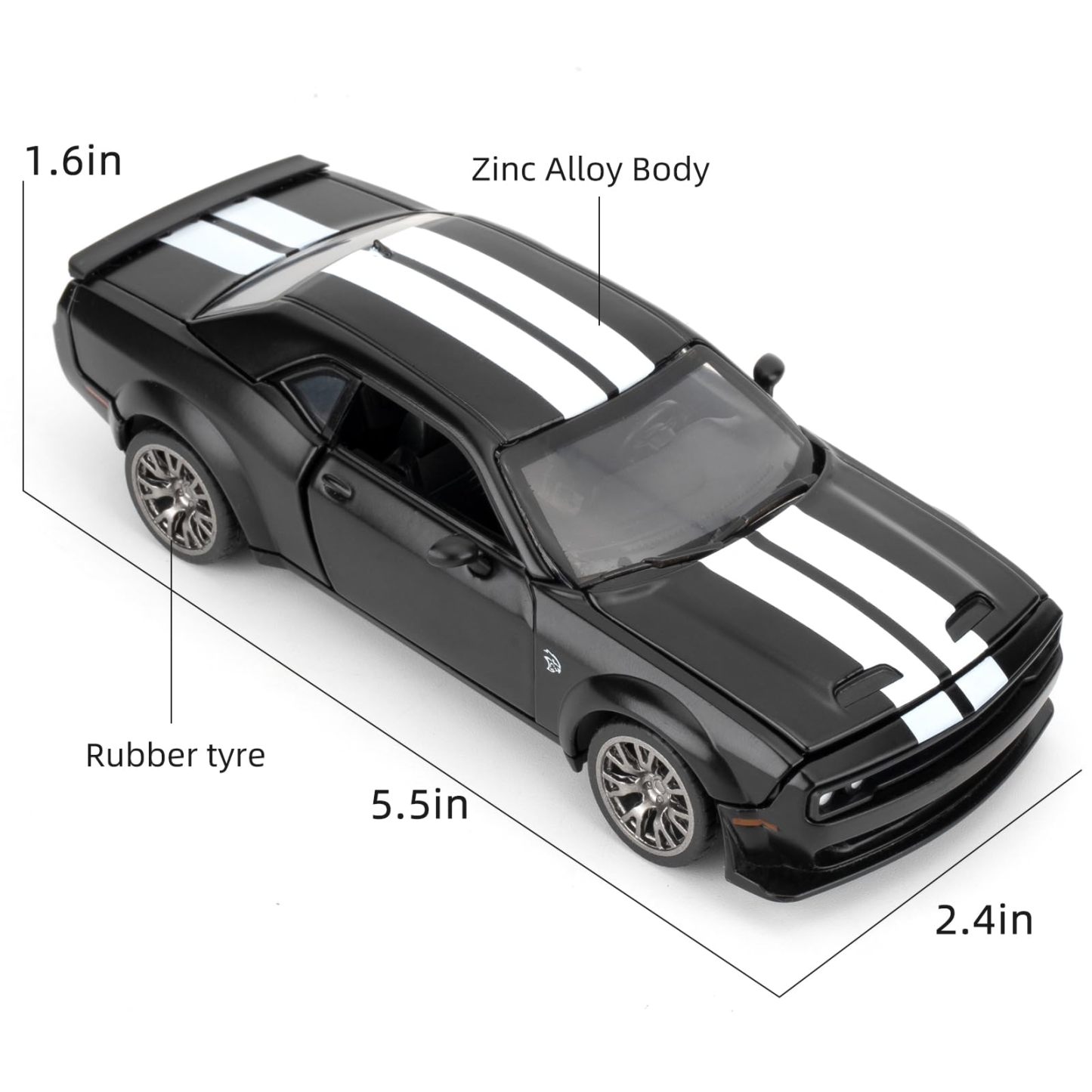 1:36 Take Apart Assembled Car Model for 2022 Dodge Challenger SRT Hellcat Diecast Toy, DIY Zinc Alloy Vehicle Toy Kit Educational Building Toys Cars Christmas Gift for Children