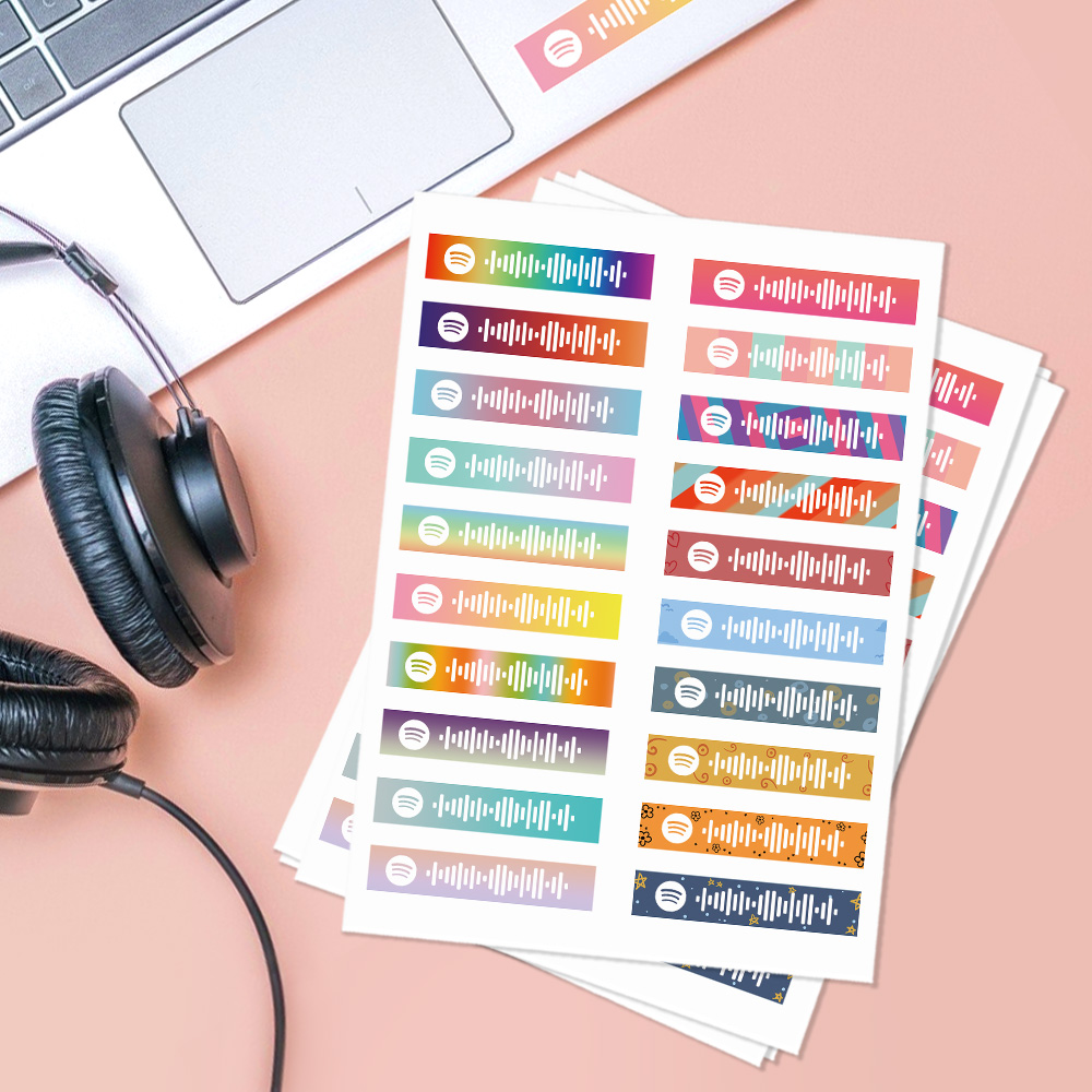 Custom Music Code Spotify Stickers Labels