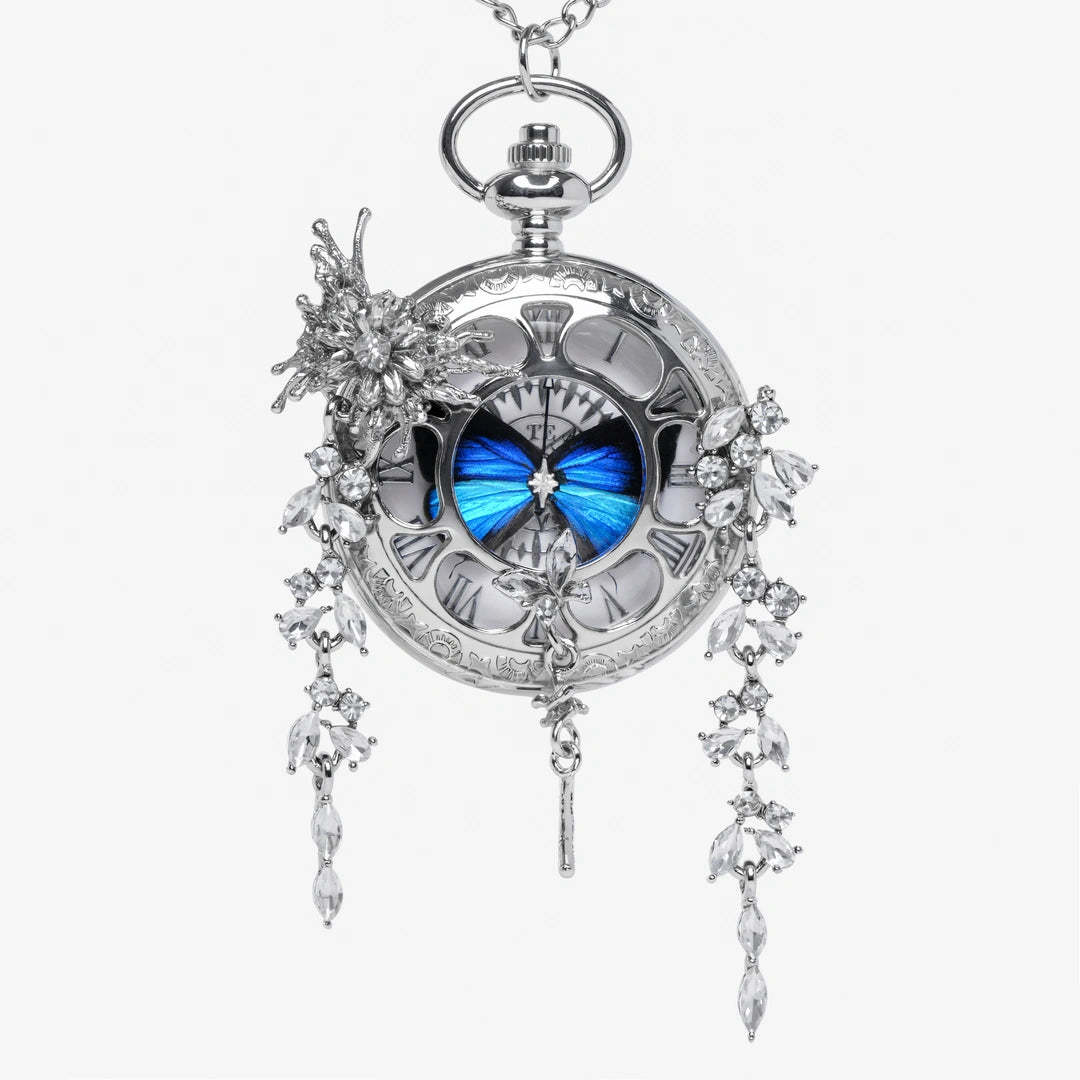 The "Timeless Butterfly" Vintage Locket Necklace & Pocket Watch