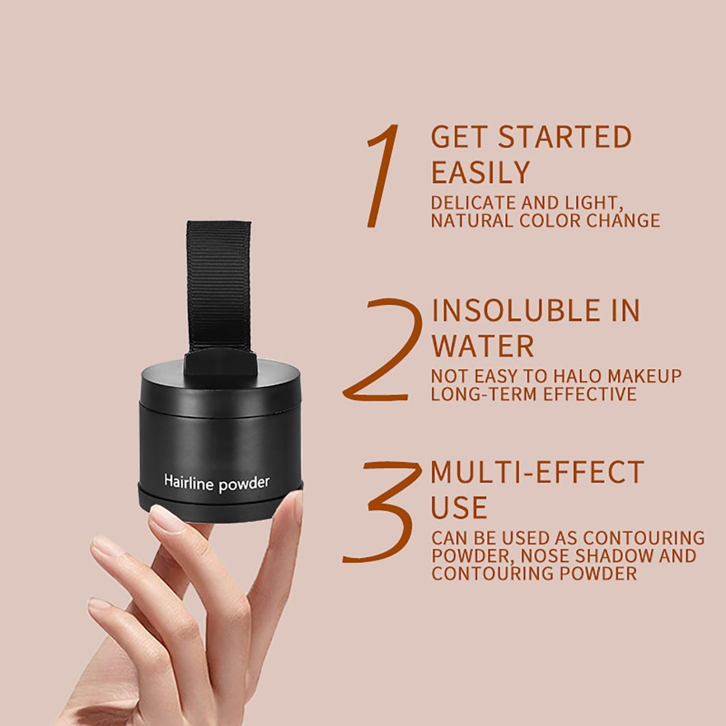 Hairline Powder Stick for Root Touch Up | Instant Gray Concealer & Hairline Shadow for Men & Women | Quick Root Cover Up & Hair Fibers for Thinning Hair Black & Dark Brown for Beauty