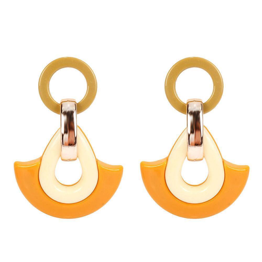 Stylish Earrings Yellow Acrylic - soufeelus