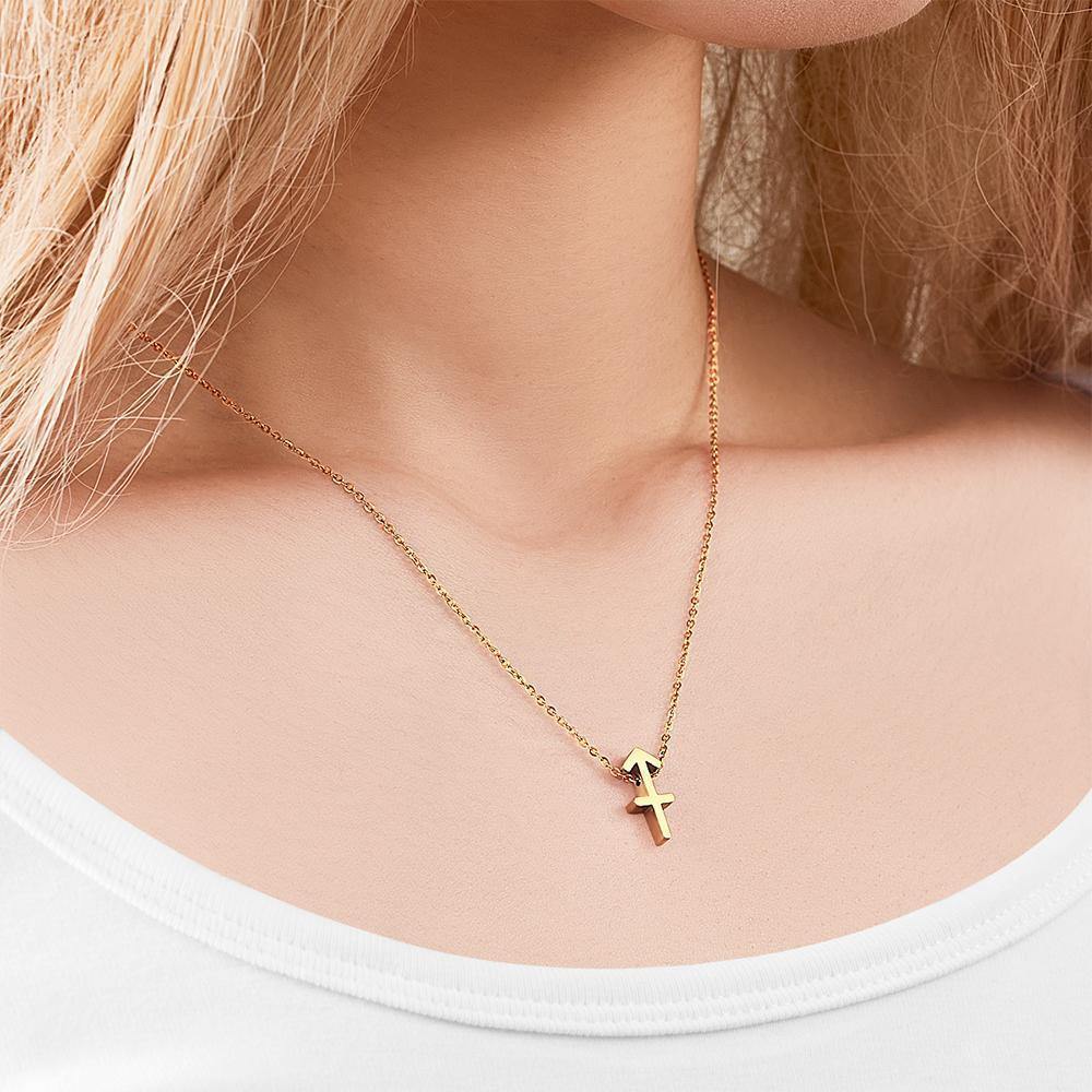 Twelve Constellation Necklace-Sagittarius-Anti-oxidation Stainless Steel - soufeelus