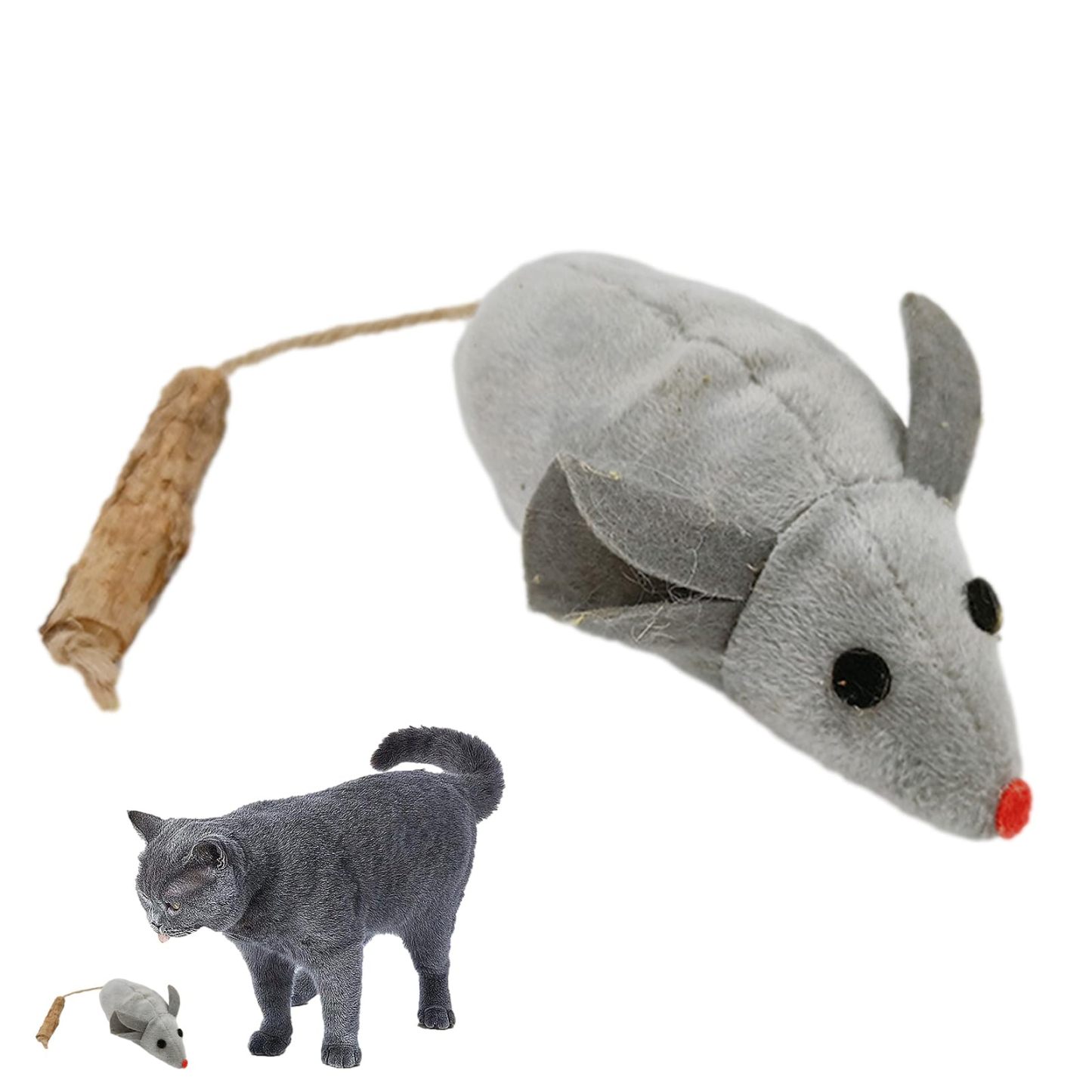 Soft Mouse Cat Chew Toy for Kittens Interactive & Portable Cat Toy for Teething and Play