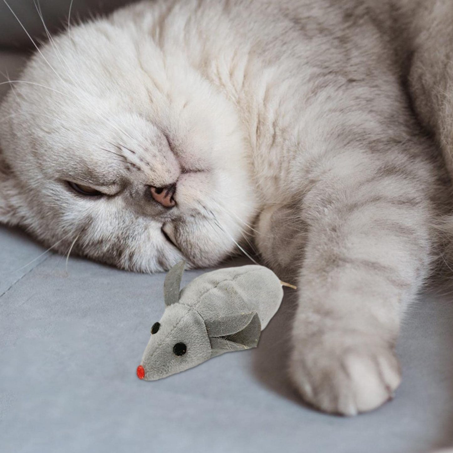 Soft Mouse Cat Chew Toy for Kittens Interactive & Portable Cat Toy for Teething and Play