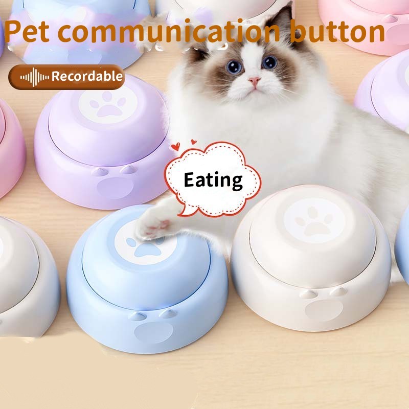 Dog Communication Buttons 30-Second Voice Recording Buzzer for Pet Training & Talking Games Gift for Pet Lovers