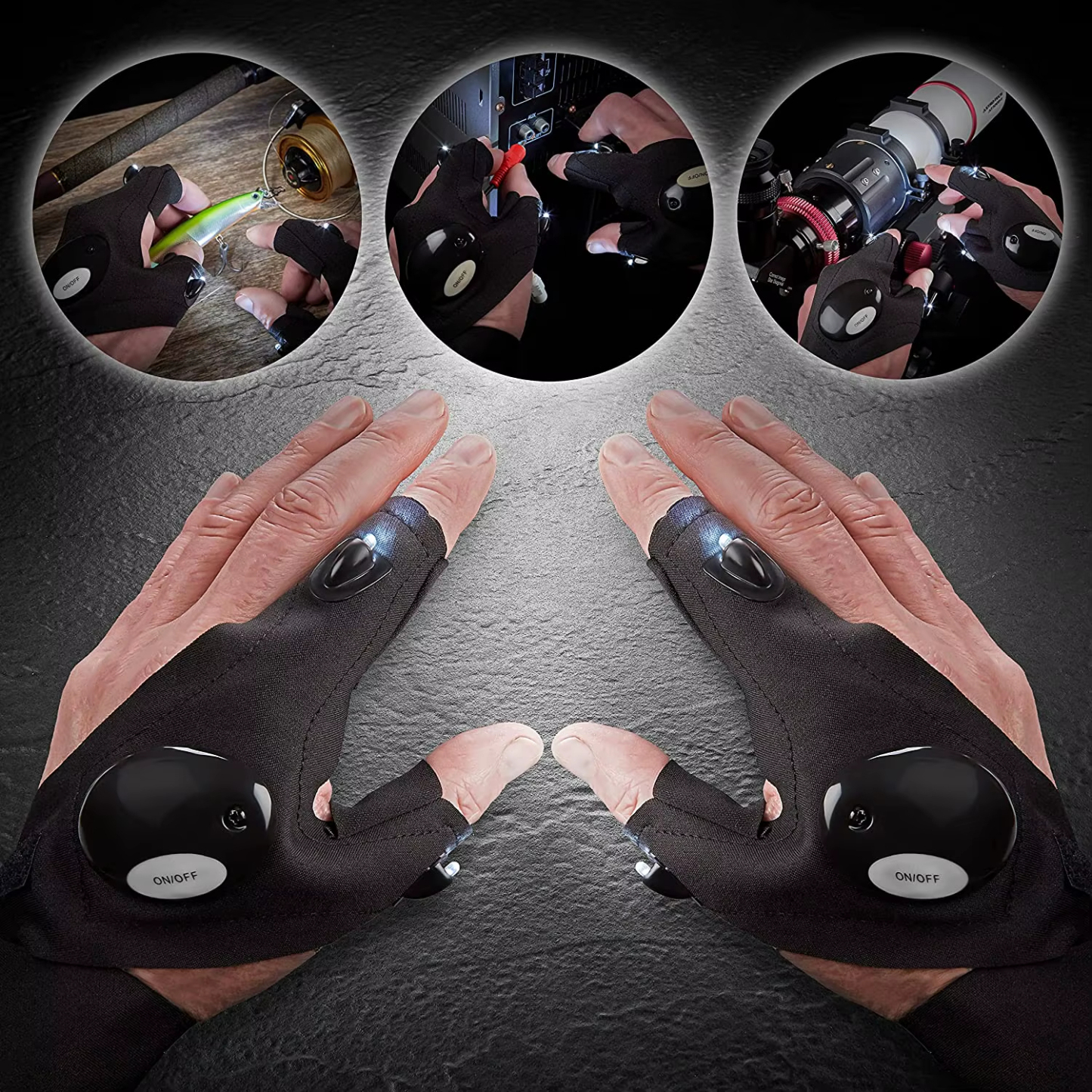 LED Flashlight Gloves Finger Light Fishing Magic Strap Hand Tools Mechanic Usb Charging Flashlight Led Waterproof Lights for Gadget Lovers